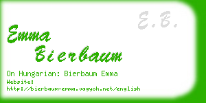 emma bierbaum business card